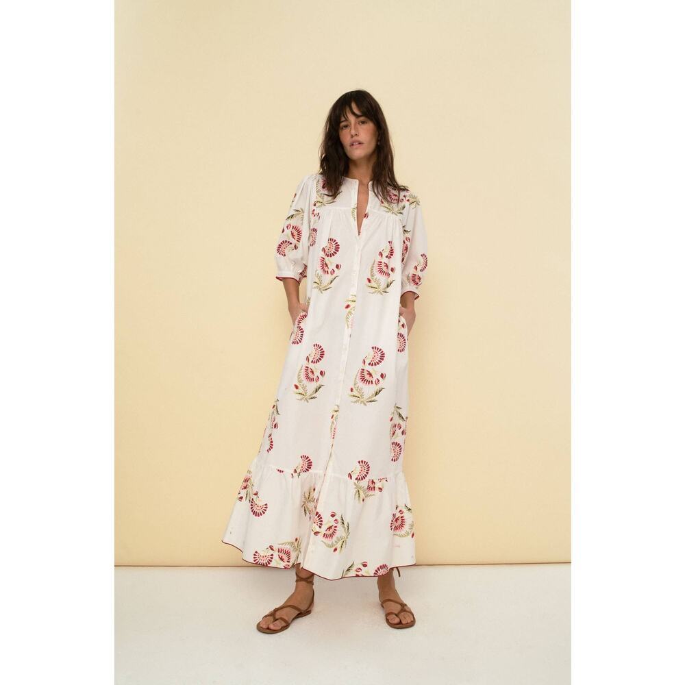 Sonmer Sofia Cherry Maxi Cotton Dress